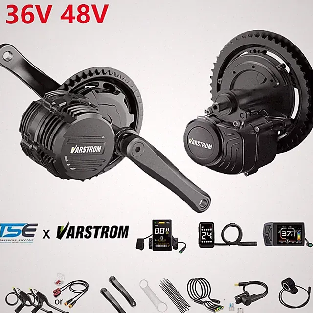 36V 48V 250W/500W/750W/1000W Mid Drive Motor Torque Sensor EBike Conversion Kit
