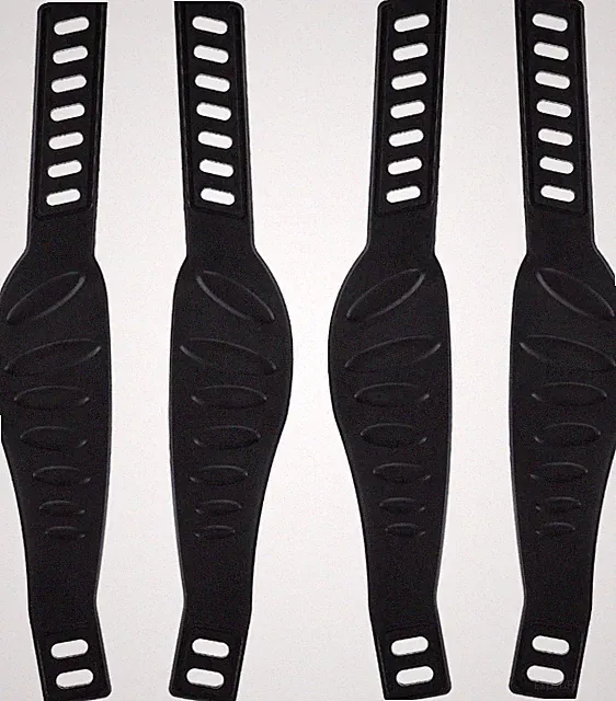 Exercise Bike Pedal Straps 2 Pairs Adjustable Rubber Universal Replacement